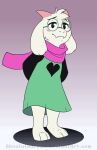  &lt;3 absolutedream animated anthro blush bovid cake candle caprine clothed clothing deltarune dessert digital_media_(artwork) eyewear food fur glasses goat headgear headwear horn male mammal rainbow ralsei scarf simple_background solo spinning undertale_(series) video_games white_body white_fur 