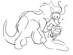  angry angry_sex battycat bodily_fluids doggystyle dragon duo female feral from_behind_position hi_res hidden_genital male male/female sex sketch sketchy sweat 