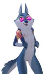  anthro breasts canid canine canis clothing discreet_user eyewear female genitals hi_res illumination_entertainment jacket jacket_vest looking_at_viewer mammal porsha_crystal pussy sing_(movie) small_breasts solo sunglasses topwear vest wolf 