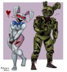  &lt;3 ... 2021 absurd_res animatronic anthro big_breasts blood blood_on_knife blue_bow_tie bodily_fluids bow_tie breasts broken clothing costume creepy_smile curvy_figure duo e4hargus exposed_endoskeleton female five_nights_at_freddy&#039;s five_nights_at_freddy&#039;s:_security_breach fursuit green_body hi_res human humanoid_hands knife lagomorph leporid long_ears machine male mammal patchwork_clothing rabbit red_eyes robot scottgames signature simple_background smile springtrap_(fnaf) steel_wool_studios stitch_(disambiguation) teeth thick_thighs undead vanny_(fnaf) video_games voluptuous white_costume william_afton_(fnaf) wire 
