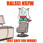  anthro barefoot bovid caprine chair clothed clothing computer_keyboard cwitchy deltarune english_text eyewear feet fur furniture glasses goat green_clothing green_eyewear green_glasses horn looking_at_viewer mammal pink_horn pink_scarf ralsei red_text scarf solo text undertale_(series) video_games white_body white_ears white_fur 