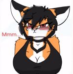  animated anthro big_breasts blush breasts canid canine fan_character female fox mammal maxine_boulevard pace-maker pouting solo thick_thighs 