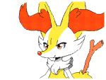  ambiguous_gender animated anthro braixen canid canine fire fox fur low_res mammal mon311 nintendo orange_eyes pok&eacute;mon pok&eacute;mon_(species) solo stick video_games yellow_body yellow_fur 