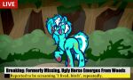  absurd_res dirty english_text equid equine female feral filth forest friendship_is_magic hasbro hi_res horn leaves_in_hair lyra_heartstrings_(mlp) mammal my_little_pony news outside plant profanity solo text tree unicorn witchtaunter 