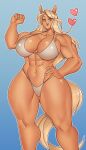  absurd_res animal_humanoid big-breasts bikini breasts cleavage clothed clothing equid equid_humanoid equine equine_humanoid female hi_res horse_humanoid humanoid mammal mammal_humanoid muscular muscular_female nauth swimwear thutt 