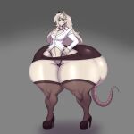  absurd_res anthro ber00 big_breasts big_butt bottom_heavy bottomwear breasts butt camel_toe cleavage clothed clothing female francine_(karps) hi_res high_heels huge_butt huge_thighs hyper hyper_butt hyper_hips hyper_thighs mammal midriff murid murine pencil_skirt rat rodent skirt small_waist solo thick_thighs thong torn_clothing underwear 