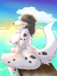 absurd_res anthro blush borzoi breasts canid canine canis domestic_dog dwy_yeddog female fur hi_res hunting_dog mammal multicolored_body multicolored_fur nude sighthound solo two_tone_body two_tone_fur 