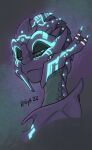  2d_animation alien animated blinking blue_eyes bodypaint bust_portrait ester_(commanderleifn7) face_paint female feranta glowing grin jewelry looking_at_viewer mass_effect portrait raiyk smile solo teeth turian video_games 