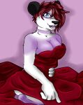  anthro bed_covers bedding boudoir female giant_panda mammal pose pyroashes ursid 