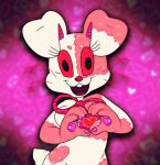  &lt;3 2022 anthro buckteeth bunnyytoast female five_nights_at_freddy&#039;s five_nights_at_freddy&#039;s:_security_breach fur heart_(marking) hi_res holidays lagomorph leporid looking_at_viewer mammal multicolored_body multicolored_fur open_mouth open_smile pawpads rabbit red_eyes scottgames scut_tail short_tail smile solo tagme teeth valentine&#039;s_day vanny_(fnaf) video_games whiskers white_body white_fur 
