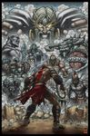  amazing beard canine cerberus deity dog epic facial_hair female god_of_war grin group horn human humanoid kratos male mammal medusa minotaur monster multi_head naga shun-008 smile video_games zeus 