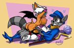  animal_ears ass breasts crossover furry rouge_the_bat sly_cooper tail wings 