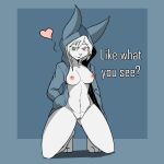  absurd_res anthro asian_mythology bunnygirl clothing east_asian_mythology female flashing furgonomics hi_res hoodie japanese_mythology lagomorph leporid mammal mythology piercing rabbit solo tengu the_man topwear yōkai 