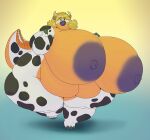  anthro areola belly big_belly big_breasts blonde_hair bovid bovine breasts cattle crocodilian curvy_figure ear_piercing female gradient_background hair hi_res horn huge_breasts hybrid hyper hyper_breasts lips mammal morbidly_obese morbidly_obese_anthro morbidly_obese_female nipples nude obese obese_anthro obese_female on_one_leg overweight overweight_anthro overweight_female piercing purple_areola purple_lips purple_nipples red_eyes reptile scalie sharp_teeth simple_background solo spots spotted_body standing teeth thick_thighs vdisco voluptuous wide_hips yellow_sclera 