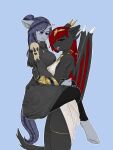  anthro couple_(disambiguation) dragon duo embrace equid equine female female/female hasbro hi_res horse hug hybrid invalid_tag liss_fourtea mammal my_little_pony pony 