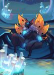  anthro big_breasts breasts crystal female genitals hi_res nintendo nude pok&eacute;mon pok&eacute;mon_(species) pussy solo spread_legs spreading video_games vikhop volcarona water 