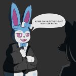  absurd_res bottomwear bulge clothing comic duo eeveelution girly hi_res hoodie lucario male male/male mcerror nintendo partially_translated pok&eacute;mon pok&eacute;mon_(species) romantic shorts sylveon text topwear translation_request undressing video_games 