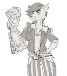  anthro canid canine clothed clothing female hi_res league_of_legends looking_at_viewer mammal riot_games solo unknown_artist vi_(lol) video_games 