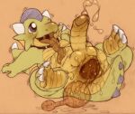  anal anal_beads anthro brokenwing dragon foreskin gaping genitals male momiji-kun penis sex_toy solo 