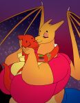  anthro between_breasts big_breasts breasts charizard charmeleon cherry_(bds) curvy_figure dorian_(bds_charmeleon) dragon embrace eyes_closed female hi_res horn hug huge_breasts kissing larger_female male mature_anthro mature_female membrane_(anatomy) membranous_wings mother mother_and_child mother_and_son nintendo parent parent_and_child pok&eacute;mon pok&eacute;mon_(species) scalie size_difference smaller_male son vdisco video_games voluptuous wide_hips wings 