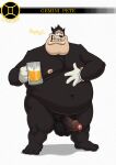  alcohol anthro balls beer beverage disney domestic_cat felid feline felis foreskin genitals goof_troop hi_res humanoid_genitalia humanoid_penis lovkuma male mammal nipple_piercing nipples nude overweight penis peter_pete_sr. piercing simple_background solo white_background 