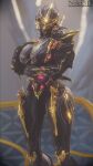  absurd_res anthro big_breasts bioluminescence breasts female glowing gold_(metal) head_tilt hi_res humanoid looking_at_viewer machine niki3d purple_lights robot robot_humanoid solo standing thick_thighs video_games warframe zephyr_(warframe) zephyr_prime_(warframe) 
