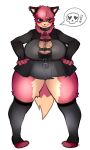  animated anthro big_breasts bottomwear breasts canid canine cleavage_cutout clothing female fox goth grace_(floa) hi_res mammal miniskirt penelopisspiss skirt solo tail_motion tailwag thick_thighs 