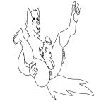  1:1 alyx_tommy963 anthro butt canid canine canis hi_res macro male mammal monochrome paws presenting presenting_hindquarters solo tommy963 wolf 