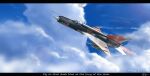  ace_combat ace_combat_7 aircraft airplane blue_sky cloud day fighter_jet highres jet mig-21 military military_vehicle missile outdoors sky user_eacp8527 vehicle_focus 
