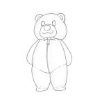 1:1 anthro hi_res humanoid lazzzy_drawings male mammal monochrome plushie solo teddy_bear ursid 