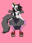  anthro avian balls_outline big_butt bird bulge butt detailed_bulge domestic_cat felid feline felis genital_outline girly hachi_pachi hachi_vestra high_heels hybrid hyper male mammal platform_footwear solo twerking 