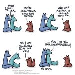  1:1 blue_body blue_fox_(foxes_in_love) blue_fur blue_tail canid canine comic dialogue duo english_text feral fox foxes_in_love fur green_body green_fox_(foxes_in_love) green_fur green_tail hi_res male_(lore) mammal shadow simple_background text url 