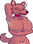  &lt;3 &lt;3_eyes animal_humanoid anthro armpit_fetish armpit_hair big_breasts bodily_fluids body_hair breasts canid canid_humanoid canine canine_humanoid canis cum ear_piercing female genital_fluids humanoid mammal mammal_humanoid musk nipple_piercing nipples piercing solo steam sweat thigh_high_games wolf wolf_humanoid 