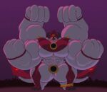  4_fingers absurd_res anthro biceps big_hands big_muscles carou_(vezerem) fingers fusion gem grey_body hi_res hoopa horn huge_muscles hyper hyper_muscles legendary_pok&eacute;mon looking_at_viewer macro male mesprit multi_arm multi_limb multi_tail muscular muscular_anthro muscular_male nintendo nude pecs piercing pok&eacute;mon pok&eacute;mon_(species) pok&eacute;mon_fusion simple_background smile solo vezerem video_games yellow_eyes 