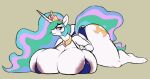  anthro anthrofied areola big_breasts big_butt bikini breasts butt clothing crazy_water doomfister equid equine female friendship_is_magic horn huge_breasts huge_butt hyper hyper_breasts lying mammal my_little_pony on_front princess_celestia_(mlp) solo swimwear unicorn 