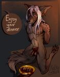  absurd_res anthro balls bdsm blood bodily_fluids bondage bound brown_body canid canine canis cock_and_ball_torture cut_(disambiguation) eyes_rolled genital_torture genitals gore hair hard_vore hi_res jackal kolkolukija long_hair male mammal pawpads paws penectomy penis rope slice solo tongue tongue_out torture vore white_hair 