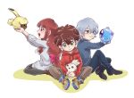  baby bandai_namco brown_hair curimon digimon digimon_ghost_game female feral fur grey_hair group hair hiro_amanokawa horn human kiyoshiro_higashimitarai kmmmy59 male mammal puyomon pyonmon ruri_tsukiyono yellow_body yellow_fur young 