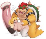  anthro anthro_penetrating anthro_penetrating_human big_breasts bodily_fluids bowser breasts cum curvy_figure female female_penetrated genital_fluids genitals hi_res huge_breasts human human_on_anthro human_penetrated internal interspecies koopa luxurias male male/female male_penetrating male_penetrating_female mammal mario_bros nintendo penetration penis princess_peach scalie thick_thighs video_games voluptuous 