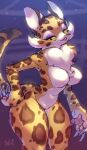  absurd_res anthro blep clawroline claws curvy_figure felid female hi_res ingi kirby_(series) looking_at_viewer mammal nintendo seductive solo spots spotted_body standing thick_thighs tongue tongue_out video_games wide_hips yellow_eyes 