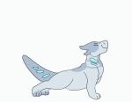 ambiguous_gender animated battycat downward_dog downward_dog_pose dragon feral gills raised_tail sigh sighing solo stretching 