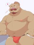  &lt;3 2022 absurd_res anthro belly blush bulge clothing facial_hair hi_res humanoid_hands jockstrap kemono male mammal moobs mustache navel nipples overweight overweight_male solo suid suina sus_(pig) underwear whitebeast20 wild_boar 