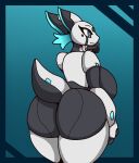  android android_lillia andromorph anthro big_breasts big_butt breasts butt canid canine canis curvy_figure female hair huge_butt intersex lips looking_at_viewer machine mammal neormk rear_view robot side_boob smile solo taur thick_thighs voluptuous wide_hips wolf 