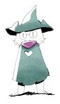  2022 ambiguous_gender anthro barefoot biped clothed clothing cute_fangs deltarune eyewear feet fuel_(artist) glasses hat headgear headwear male_(lore) mammal ralsei robe scarf simple_background solo standing undertale_(series) video_games white_background wizard_hat 