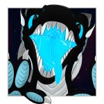  1:1 blue_eyes blue_flesh blue_tongue bodily_fluids carbonicedragon claws dragon feral first_person_view glowing glowing_flesh hi_res imminent_vore looking_at_viewer male male_pred mouth_shot night night_sky open_mouth reaching_towards_viewer saliva scalie solo teeth tongue tongue_out vore western_dragon 