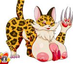 anthro big_breasts breasts chest_tuft clawroline claws felid female fur kirby kirby_(series) kirby_and_the_forgotten_land leopard mammal nintendo nipples nude pantherine smile spots tuft video_games zemlya 