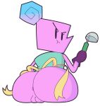  anthro anus beesandbutts big_butt butt check_tag_type dyllis eyebrows female female_focus genitals hi_res holding_object huge_butt humanoid mario_bros nintendo paper_mario purple_body purple_skin pussy rear_view solo video_games 