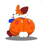  absurd_res anthro balls big_butt blue_clothing blue_nose blue_sweater blue_topwear brown_body brown_fur butt canid canine clothing dipstick_tail electricsnowfox fox fur genitals half_clothed head_tuft hi_res leg_markings male mammal markings only orange_body orange_fur shadow short_stack simple_background simple_eyes socks_(marking) solo superiorfox_(superiorfoxdafox) sweater tail_markings thick_thighs thin_eyebrows tongue tongue_out topwear tuft white_background white_balls white_body white_fur 