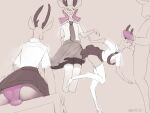  2022 7b7a2f anthro antlers cervid clothing digital_media_(artwork) digital_painting_(artwork) disembodied_hand duo fellatio footwear girly gloves hand_on_face handwear hi_res horn legwear looking_aside male male/male mammal necktie oral oral_penetration panties penetration penile pink_clothing pink_gloves pink_handwear pink_panties pink_underwear rear_view school_uniform sex signature simple_background sitting socks standing thigh_highs thigh_socks topwear underwear uniform white_clothing white_footwear white_socks white_topwear 