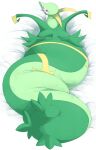  absurd_res ambiguous_gender belly feral green_belly green_body hi_res immobile leaf_tail morbidly_obese nintendo obese overweight pok&eacute;mon pok&eacute;mon_(species) red_eyes reptile scalie serperior solo video_games zephy_03 