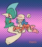  clothed clothing dawn_(pok&eacute;mon) duo embarrassed erection female gallade genitals humanoid interspecies male musical_note nintendo penis pok&eacute;mon pok&eacute;mon_(species) pok&eacute;philia tinybeasts toony video_games young 